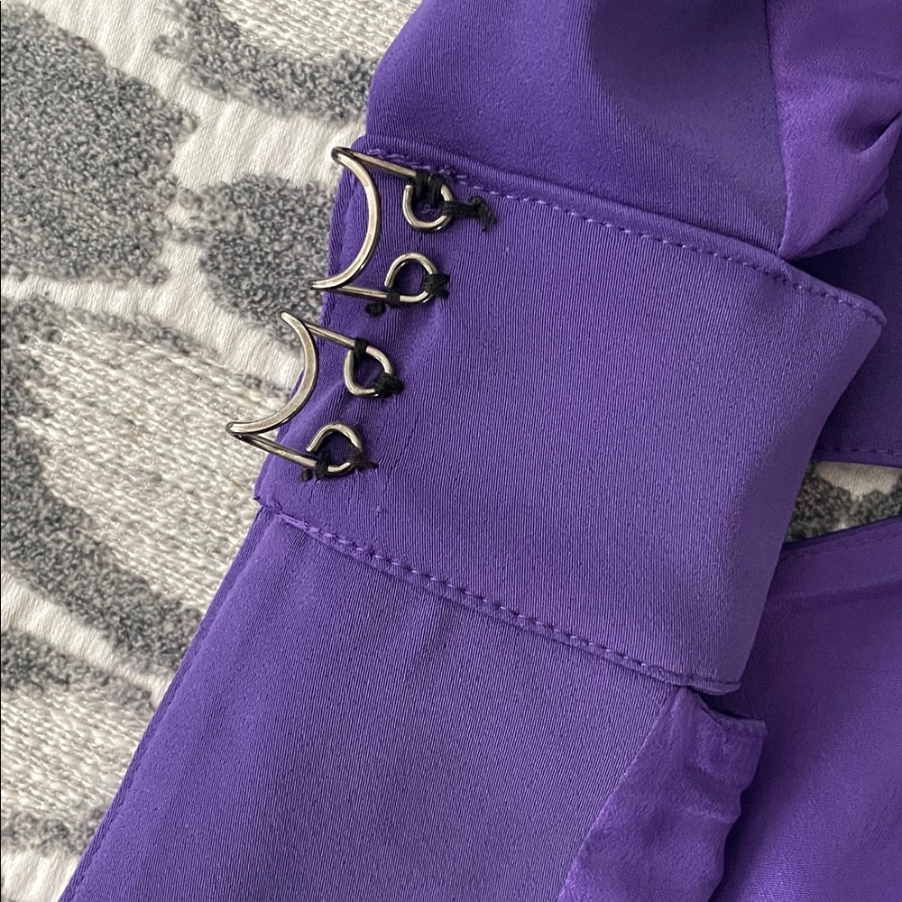 NWT 4th & Reckless Chic Purple Blazer with Cutout Design - Picture 6 of 12